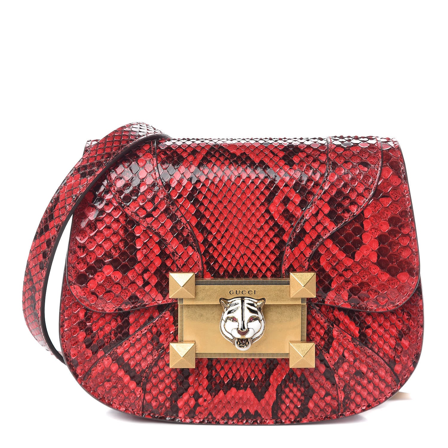 Gucci Elaphe Radiata Small Osiride Shoulder Bag Hibiscus Red 1 of 10