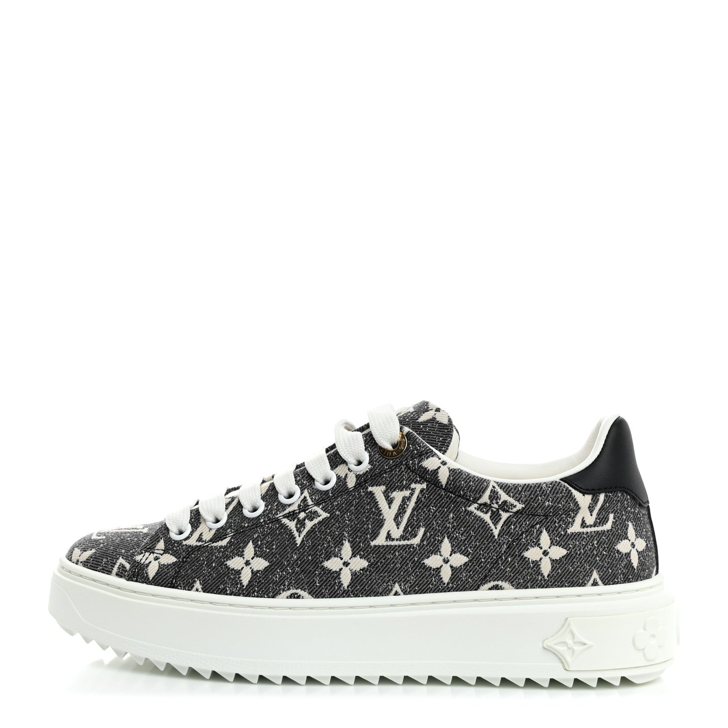 Louis Vuitton Denim Monogram Time Out Sneakers 36.5 1 of 9