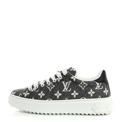Louis Vuitton Denim Monogram Time Out Sneakers 36.5 1 of 9