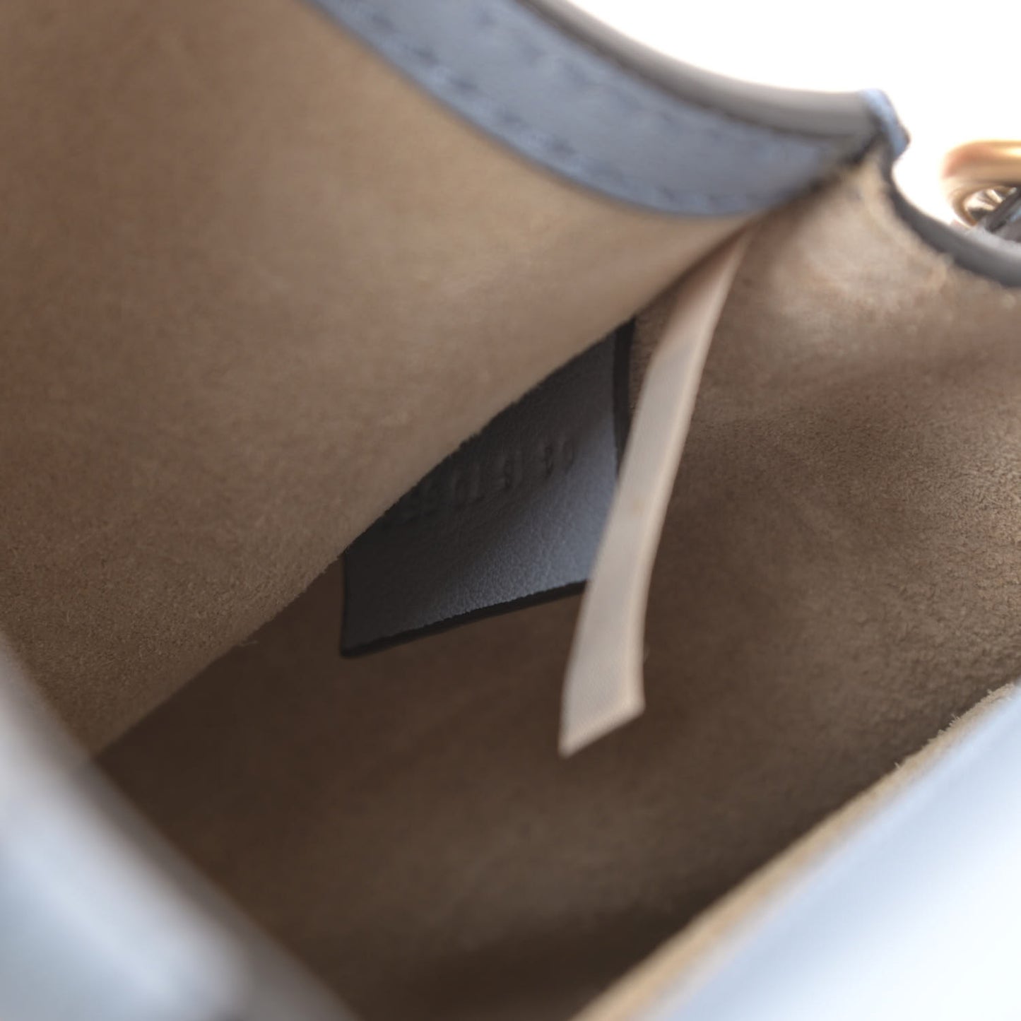 Calfskin Suede Small Nile Bracelet Bag Cloudy Blue
