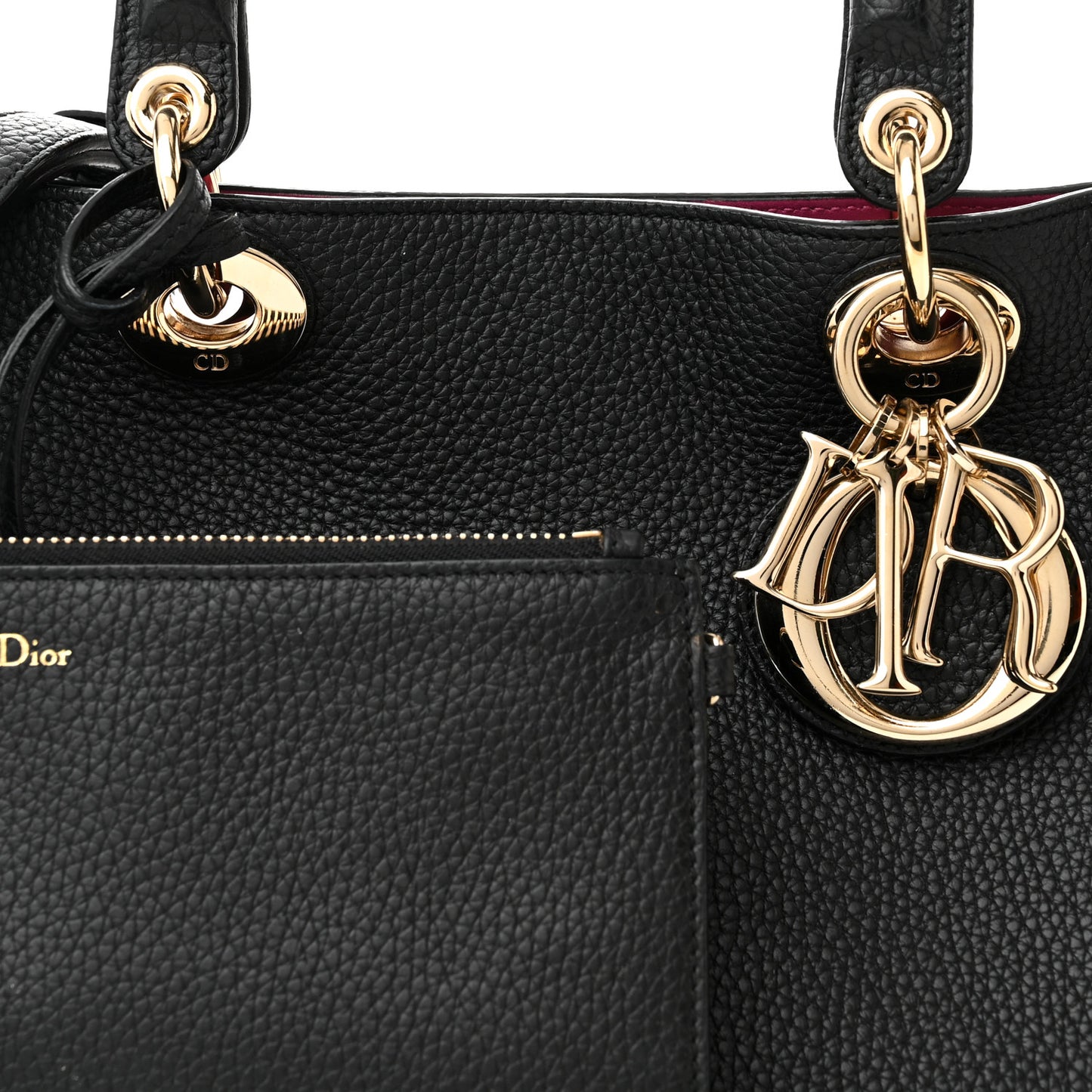 Bullcalf Medium Diorissimo Tote Black Rose Indien