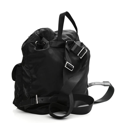 Prada Tessuto Nylon Saffiano Medium Backpack Black 2 of 9