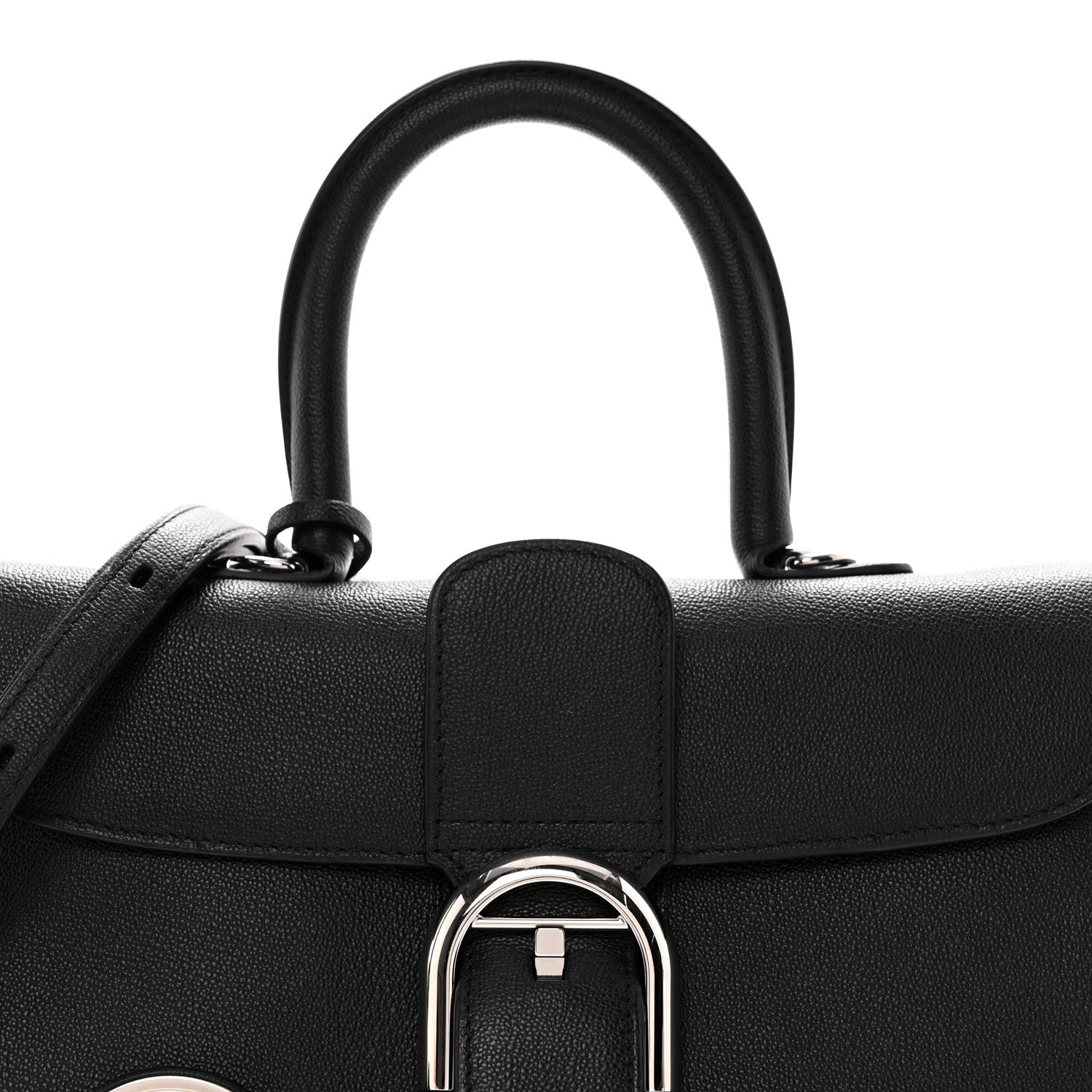 Delvaux Calfskin Mini Brillant East West Satchel Black 8 of 10