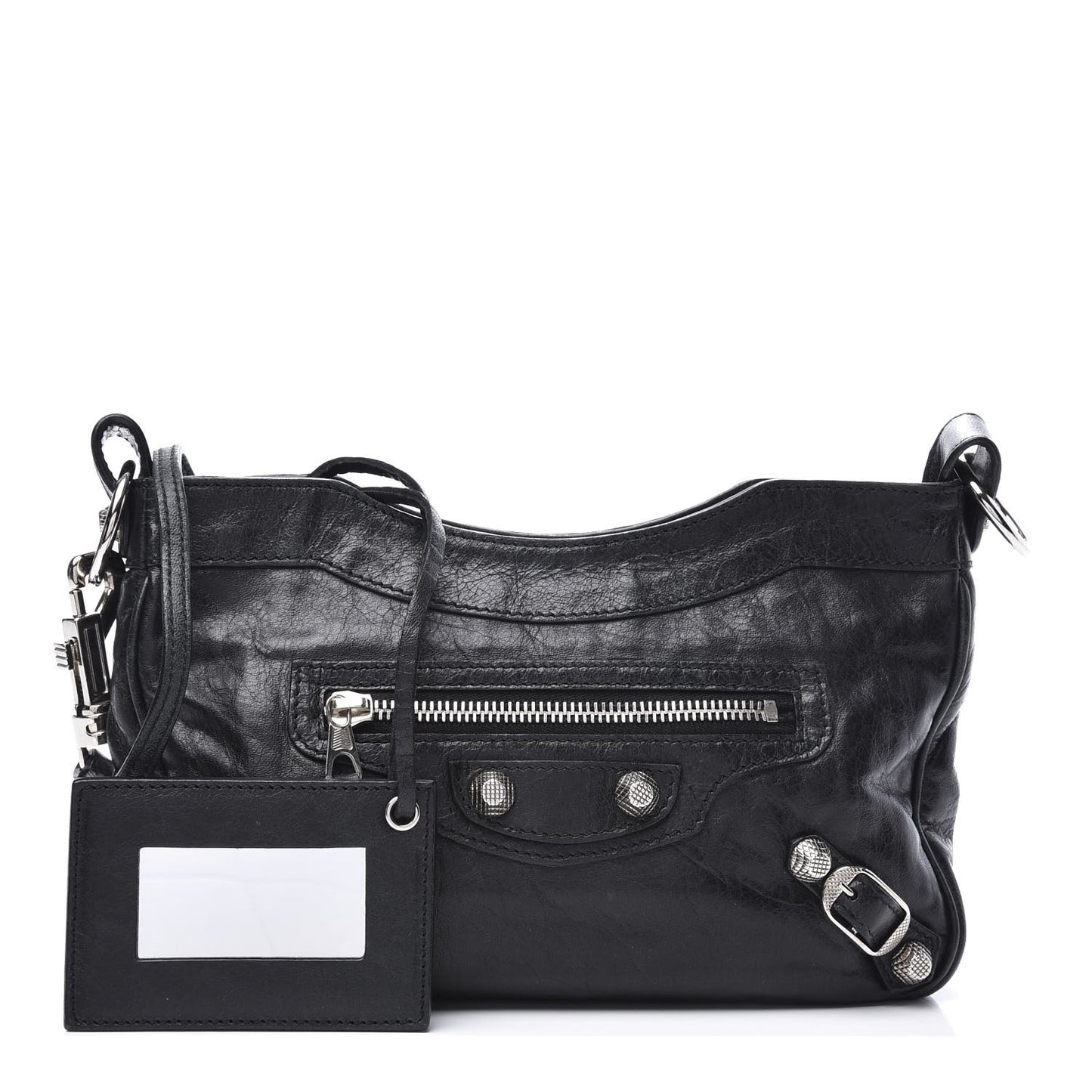 Agneau Giant 12 Silver Hardware Hip Black