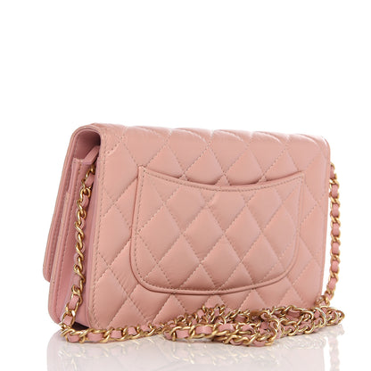 Chanel Calfskin Quilted Reissue Wallet On Chain WOC Pink 2 of 12