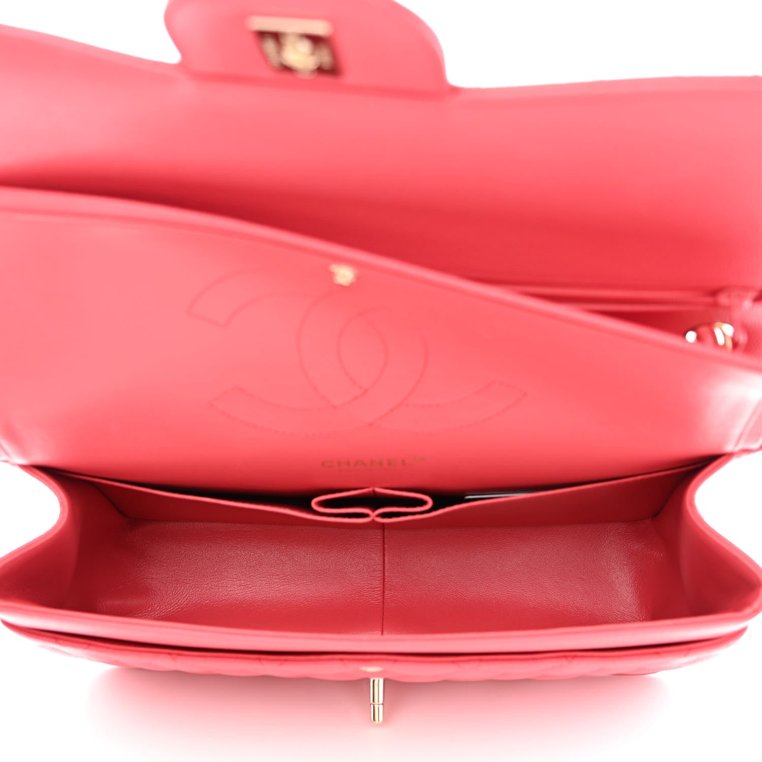 Chanel Caviar Quilted Jumbo Double Flap Dark Pink 5 of 11