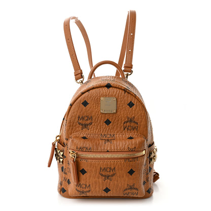MCM Visetos Side Stud X-Mini Stark Backpack Cognac 1 of 11