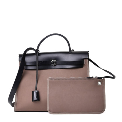 Hermes Vache Hunter Toile Herbag Zip 31 PM Etoupe Ebene 2 of 16