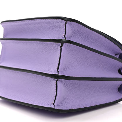 Versace Grained Calfskin La Medusa Shoulder Bag Lilac 9 of 9