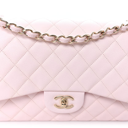 Chanel Caviar Quilted Jumbo Double Flap Light Pink 8 of 11