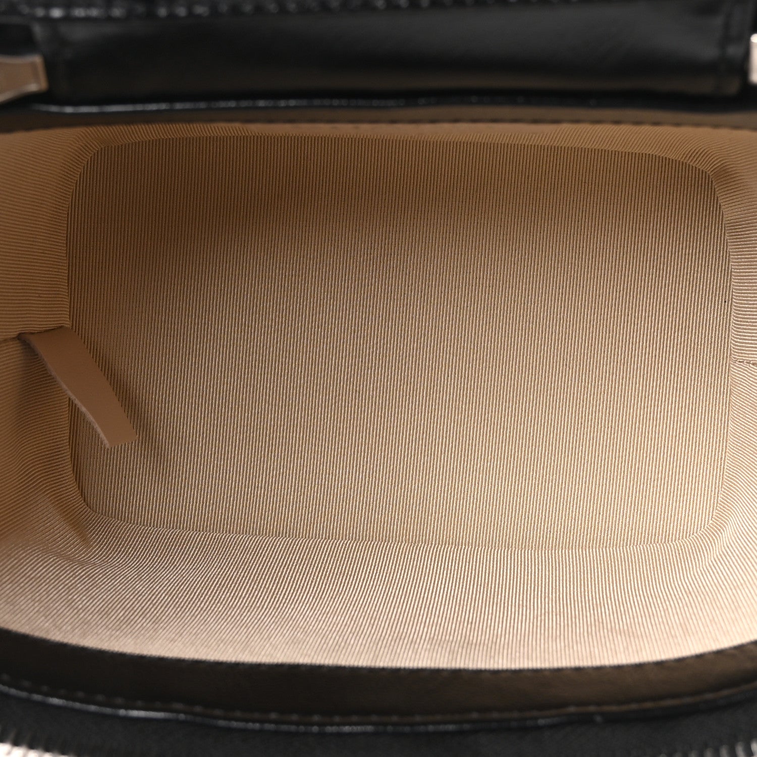 Chanel Calfskin Raffia Small Vanity Case Bag Black Beige 5 of 10