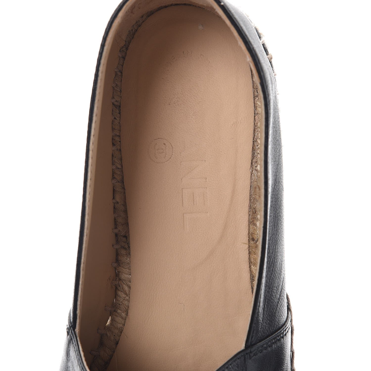 Chanel Lambskin CC Espadrilles 38 Black 10 of 16