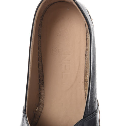 Chanel Lambskin CC Espadrilles 38 Black 10 of 16