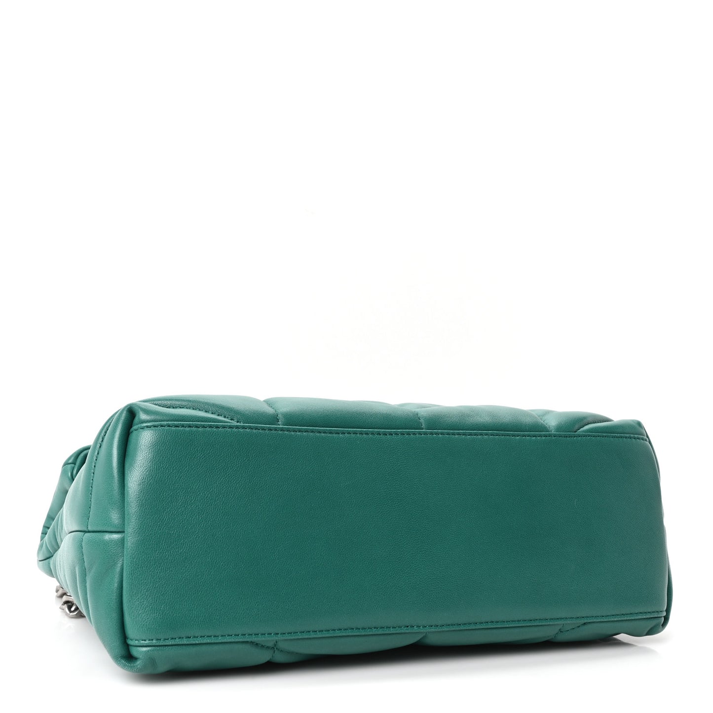 Lambskin Quilted Small Loulou Puffer Monogram Chain Satchel Green Field