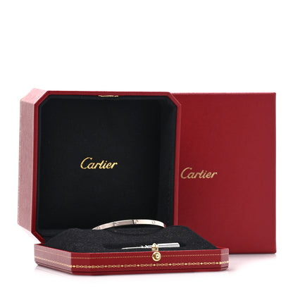 Cartier 18K White Gold Small LOVE Bracelet 17 7 of 7