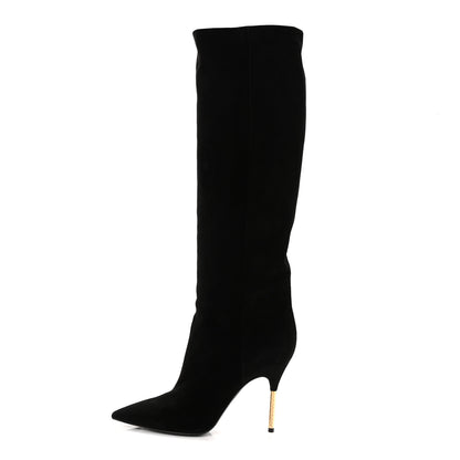 Louis Vuitton Suede High Boots 41 Black 1 of 9