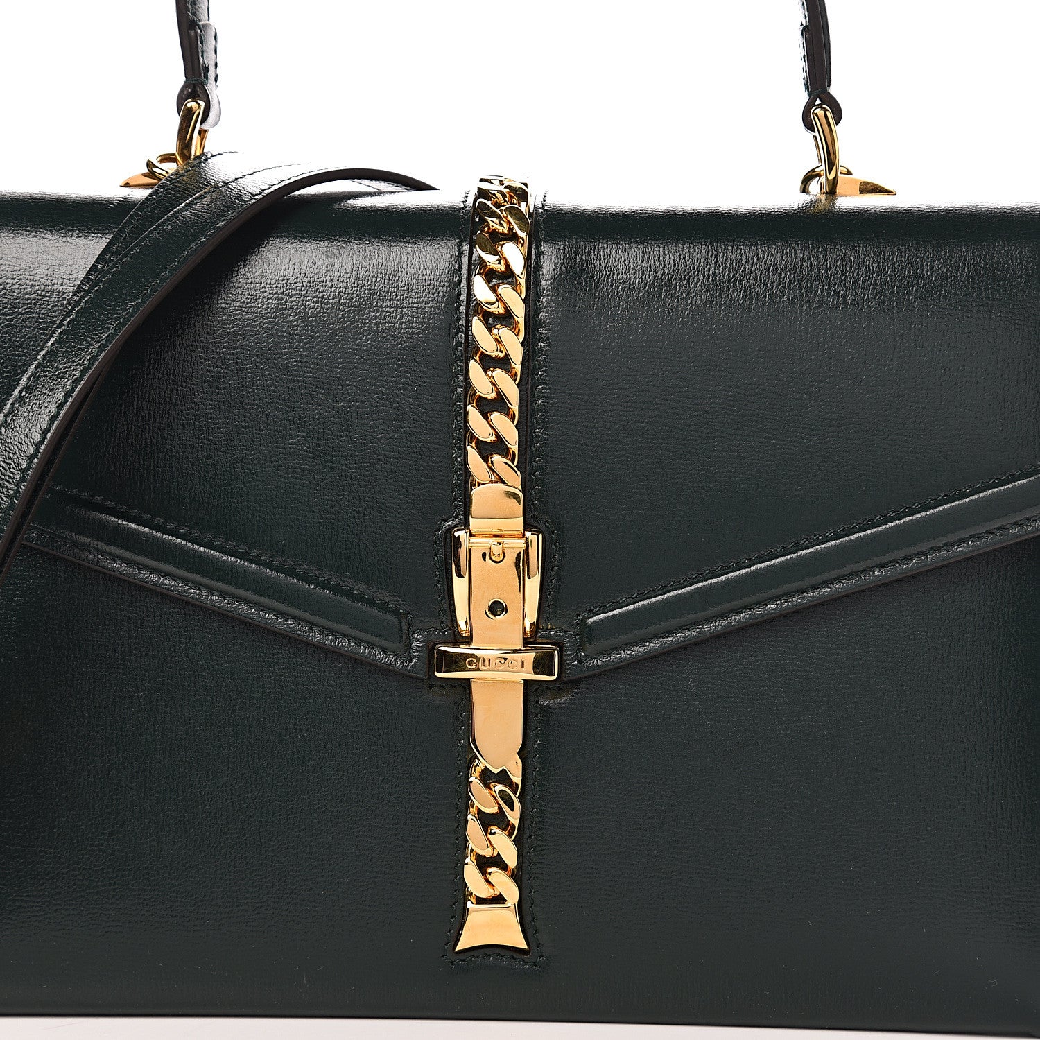 Gucci Azalea Calfskin Small Sylvie 1969 Top Handle Bag Green 13 of 13