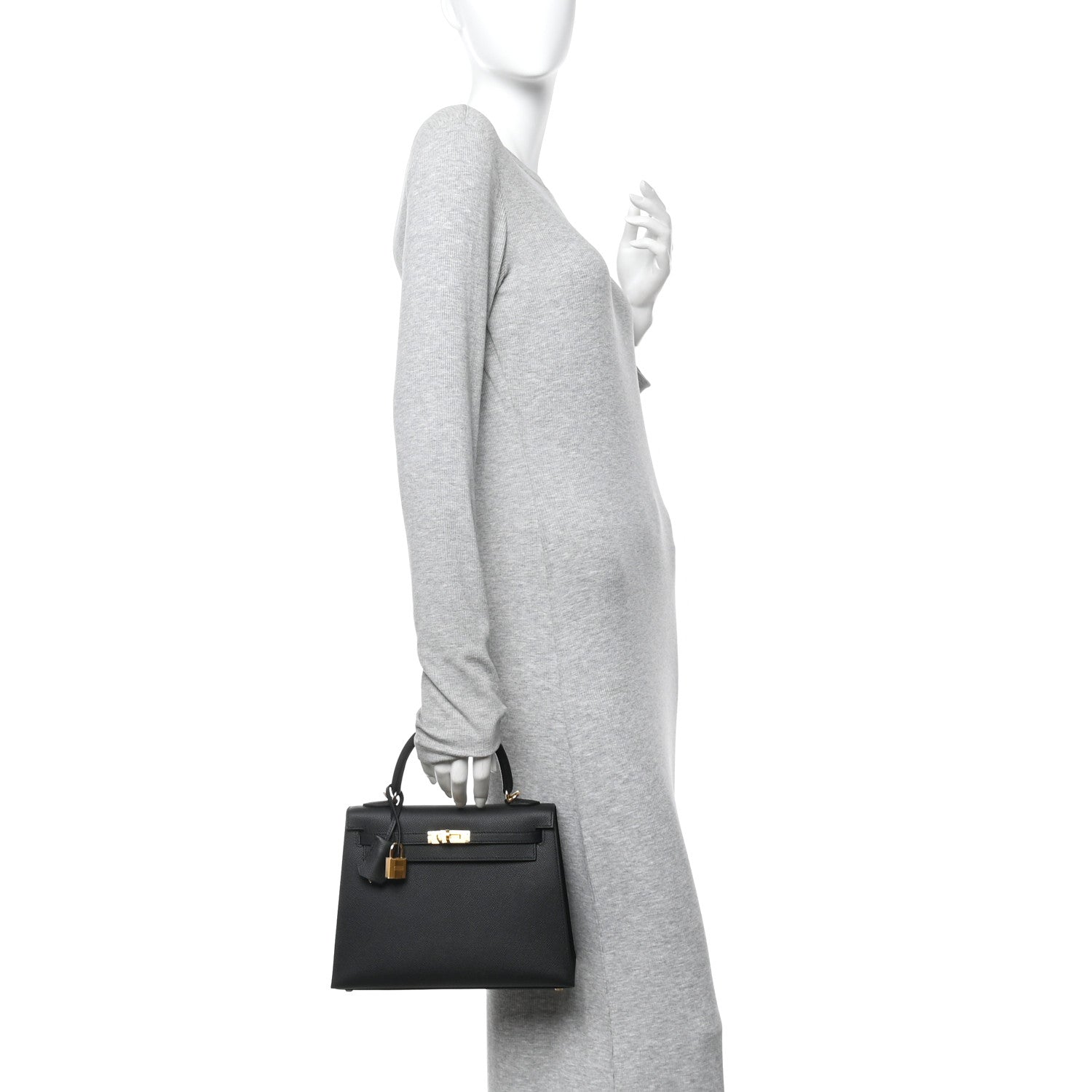 Hermes Epsom Kelly Sellier 25 Black 2 of 10
