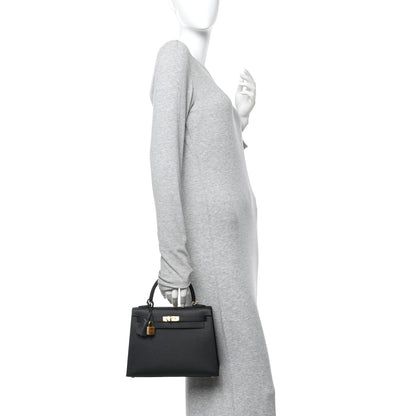 Hermes Epsom Kelly Sellier 25 Black 2 of 10