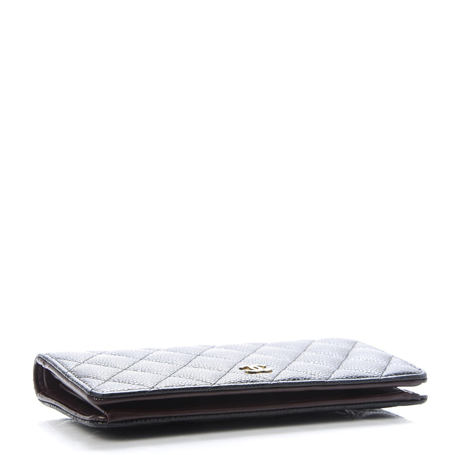 Caviar Quilted Yen Wallet Black