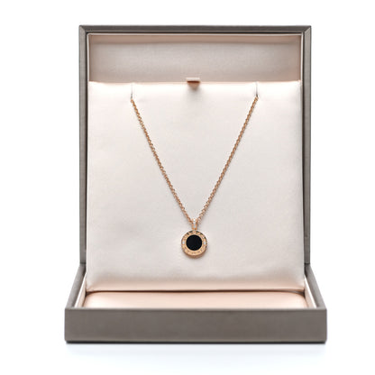 Bulgari 18K Rose Gold Diamond Black Onyx Mother of Pearl BVLGARI BVLGARI Pendant Necklace 8 of 8