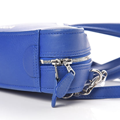 Balenciaga Shiny Day Calfskin Logo XS Triangle Duffle Bleu Roi White 10 of 11