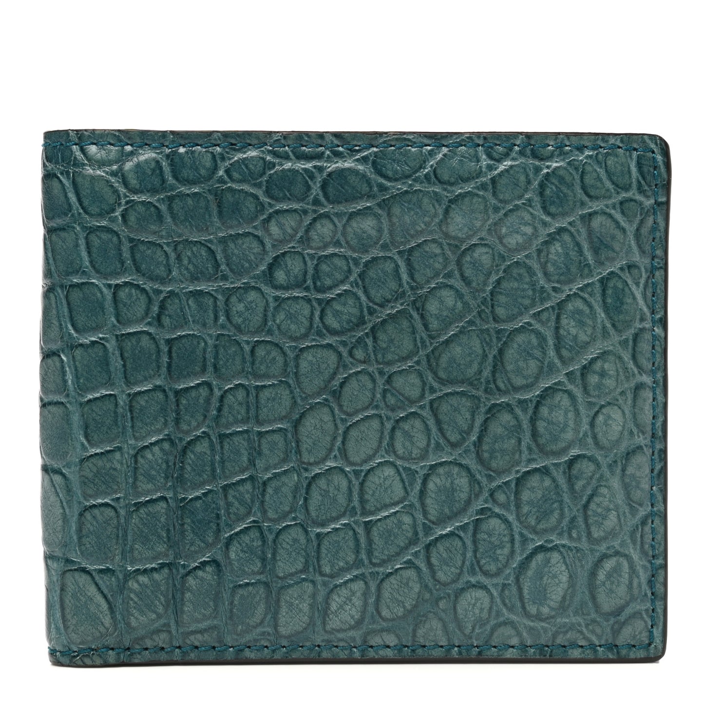 Crocodile Bi-Fold Wallet Light Gasoline