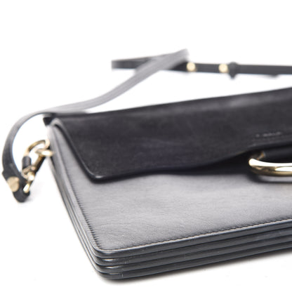 Chloe Suede Calfskin Medium Faye Shoulder Bag Black 10 of 12