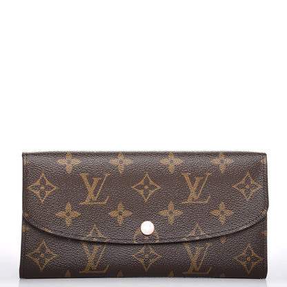 Louis Vuitton Monogram Emilie Wallet Rose Nacre 1 of 5