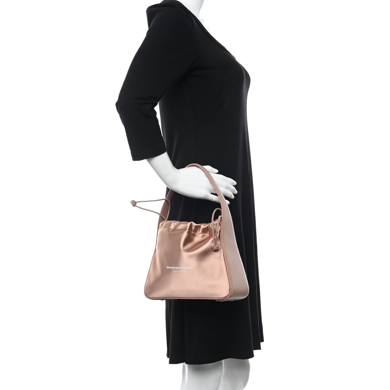 Alexander Wang Satin Calfskin Small Ryan Bag Sandstone 2 of 11