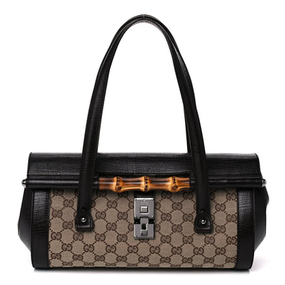 Gucci Monogram Bamboo Bullet Bag Dark Brown 1 of 11
