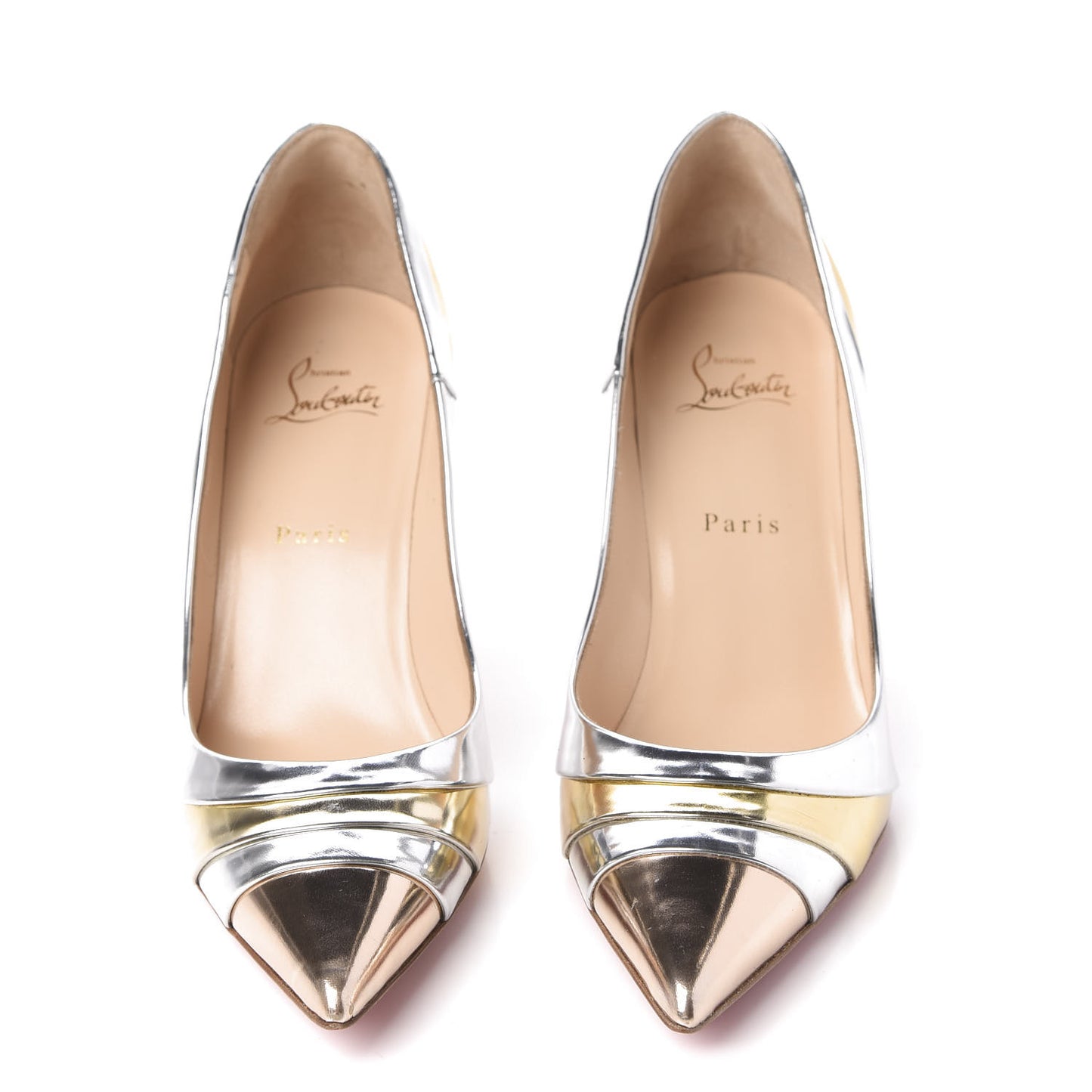 Nappa Patent Veau Mirror Eklectica 85 Pumps 39.5 Silver