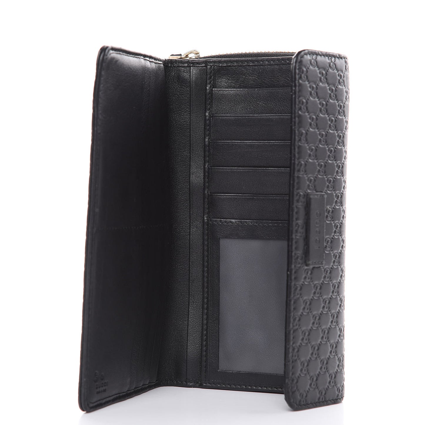 Soft Microguccissima Continental Zip Wallet Black