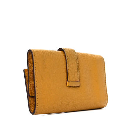 Hermes Chevre Mysore Bearn Multicles 4 Key Holder Jaune Ambre 3 of 9