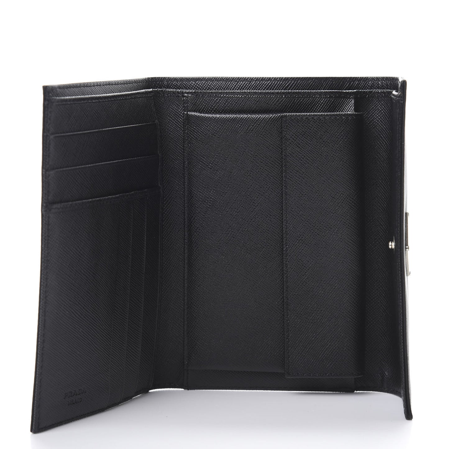 Tessuto Nylon Saffiano Wallet Black