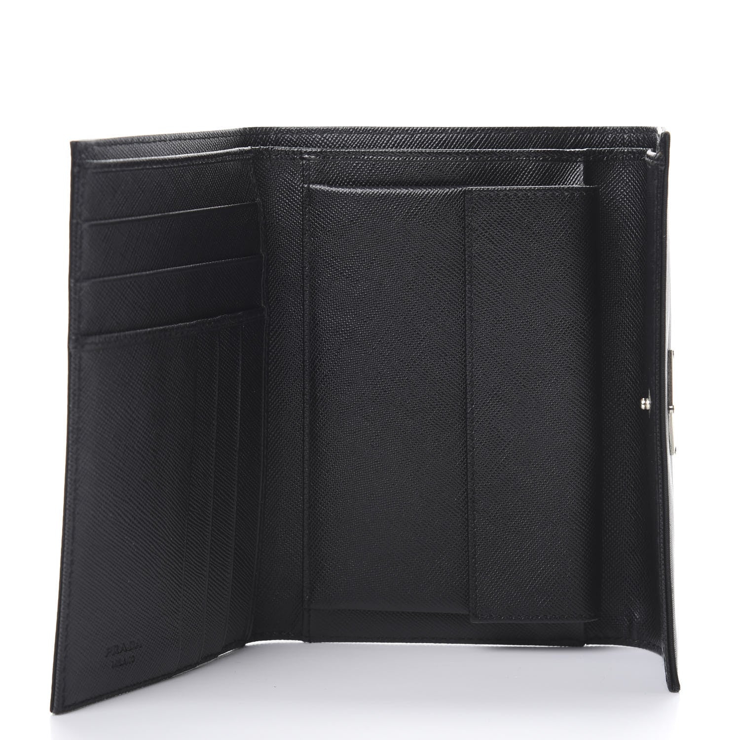 Prada Tessuto Nylon Saffiano Wallet Black 5 of 7