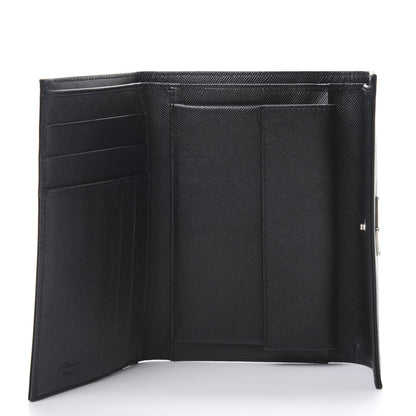 Prada Tessuto Nylon Saffiano Wallet Black 5 of 7
