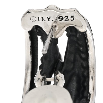 David Yurman Sterling Silver 23mm Crossover Shrimp Earrings 4 of 4