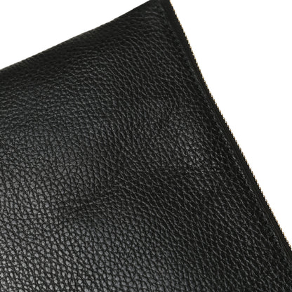 Gucci Pebbled Calfskin Large Bamboo Clutch Black 12 of 13