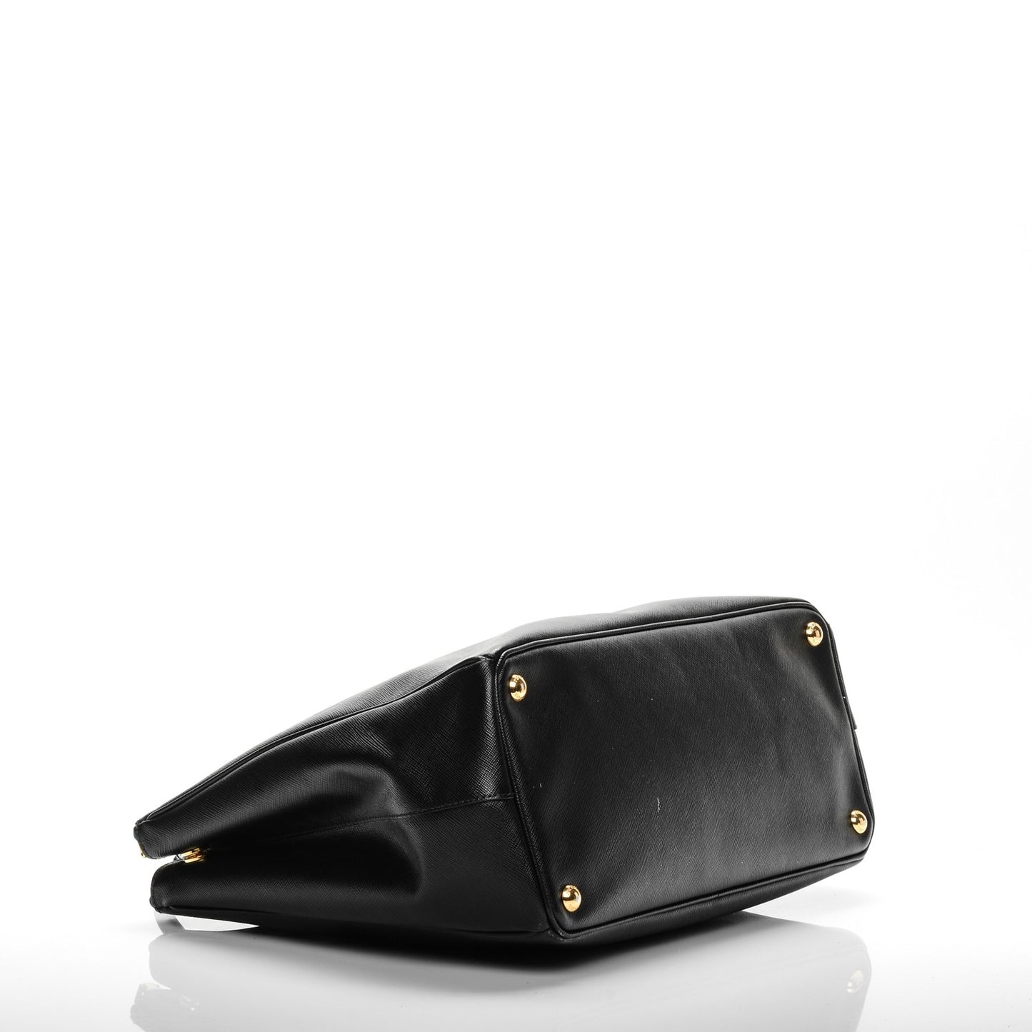 Saffiano Large Galleria Double Zip Tote Black