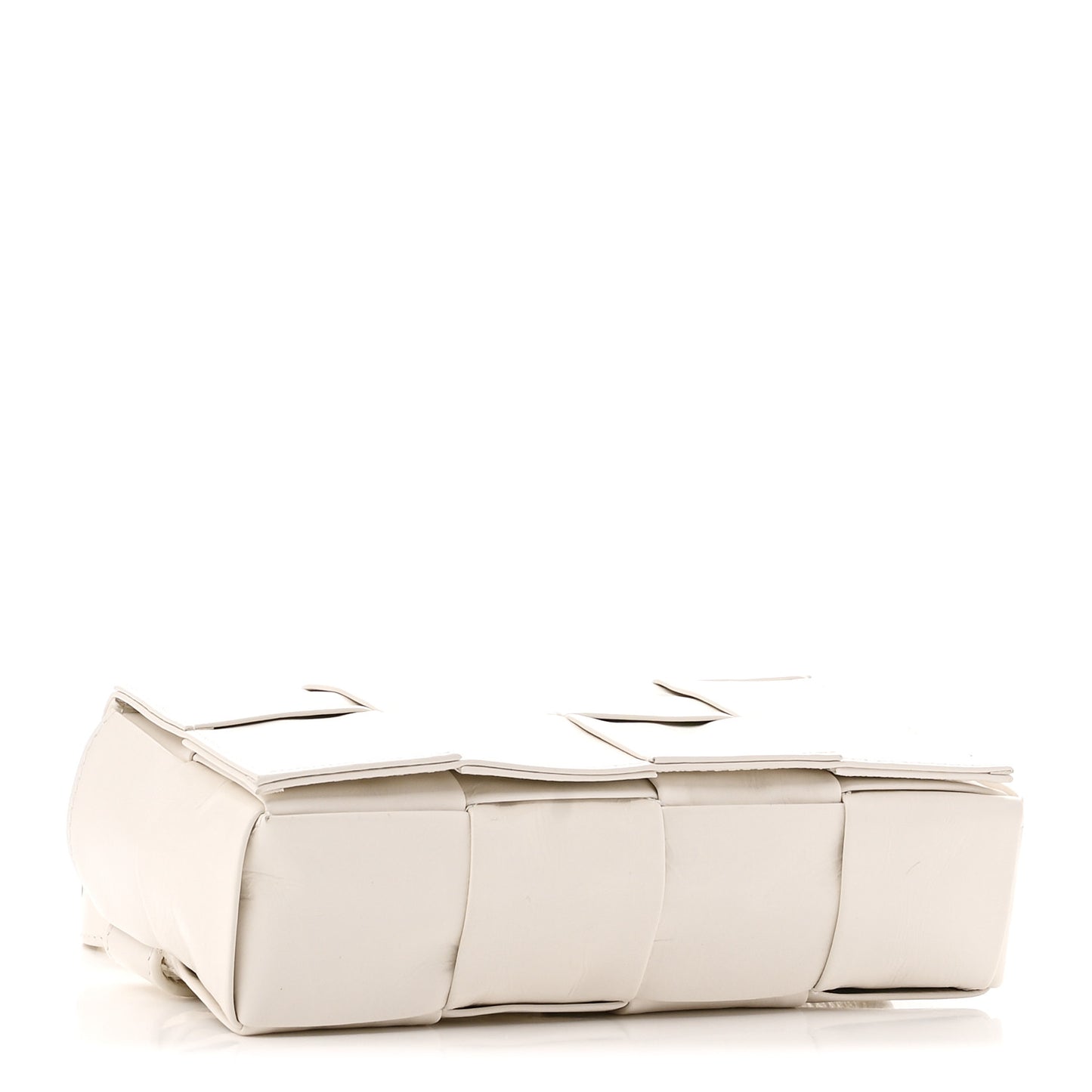 Paper Calfskin Intrecciato Cassette Belt Bag White
