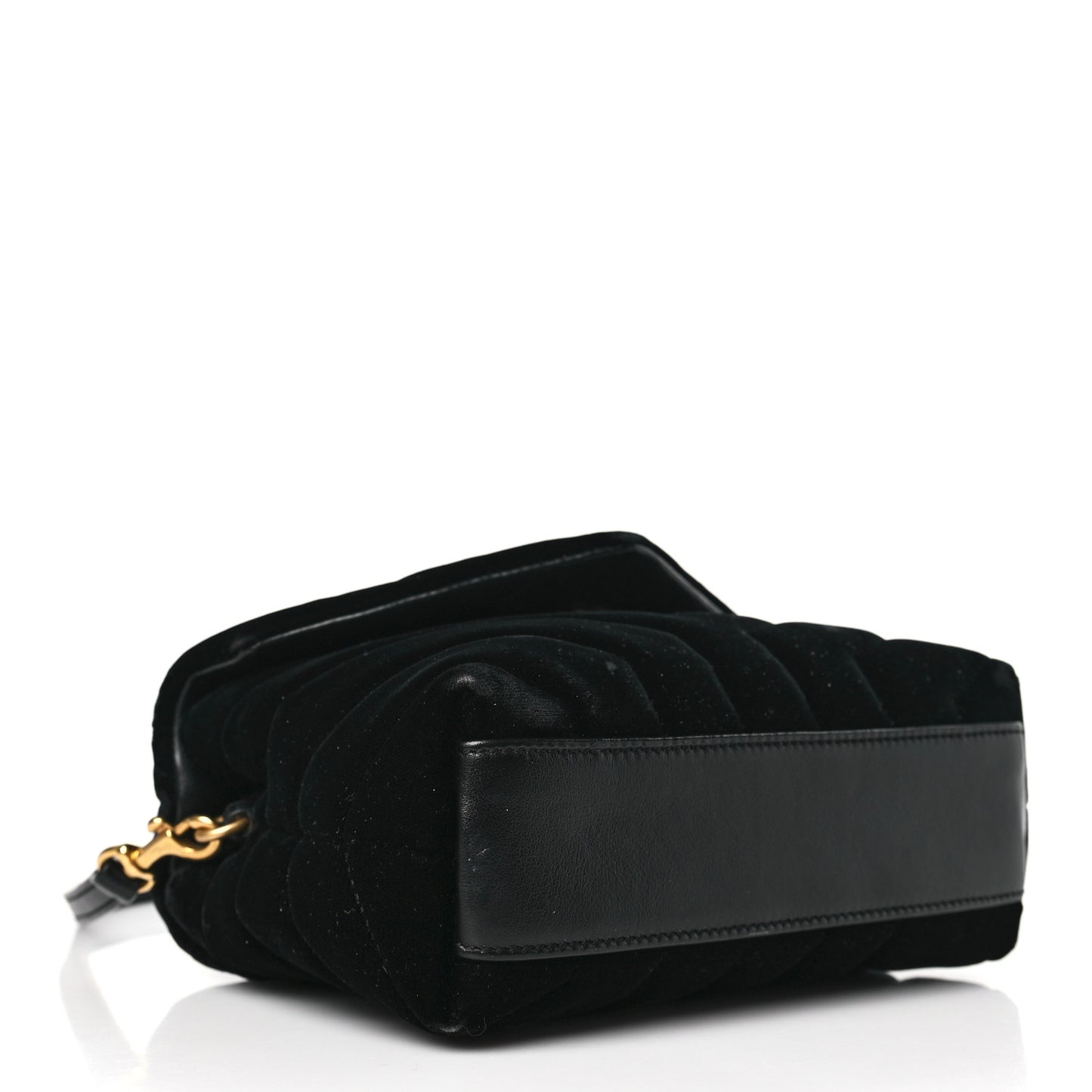 Velvet Y Quilted Monogram Toy Loulou Chain Satchel French Black