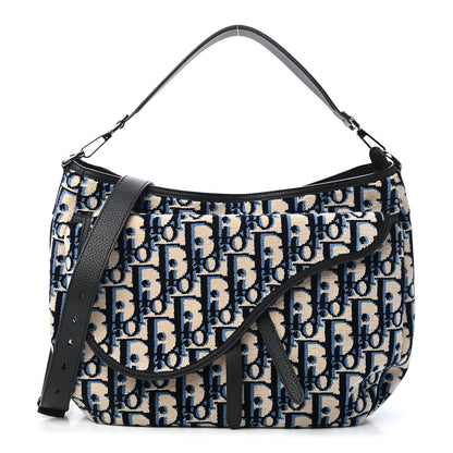 Christian Dior Oblique Saddle Soft Bag Bleu Marine 1 of 9