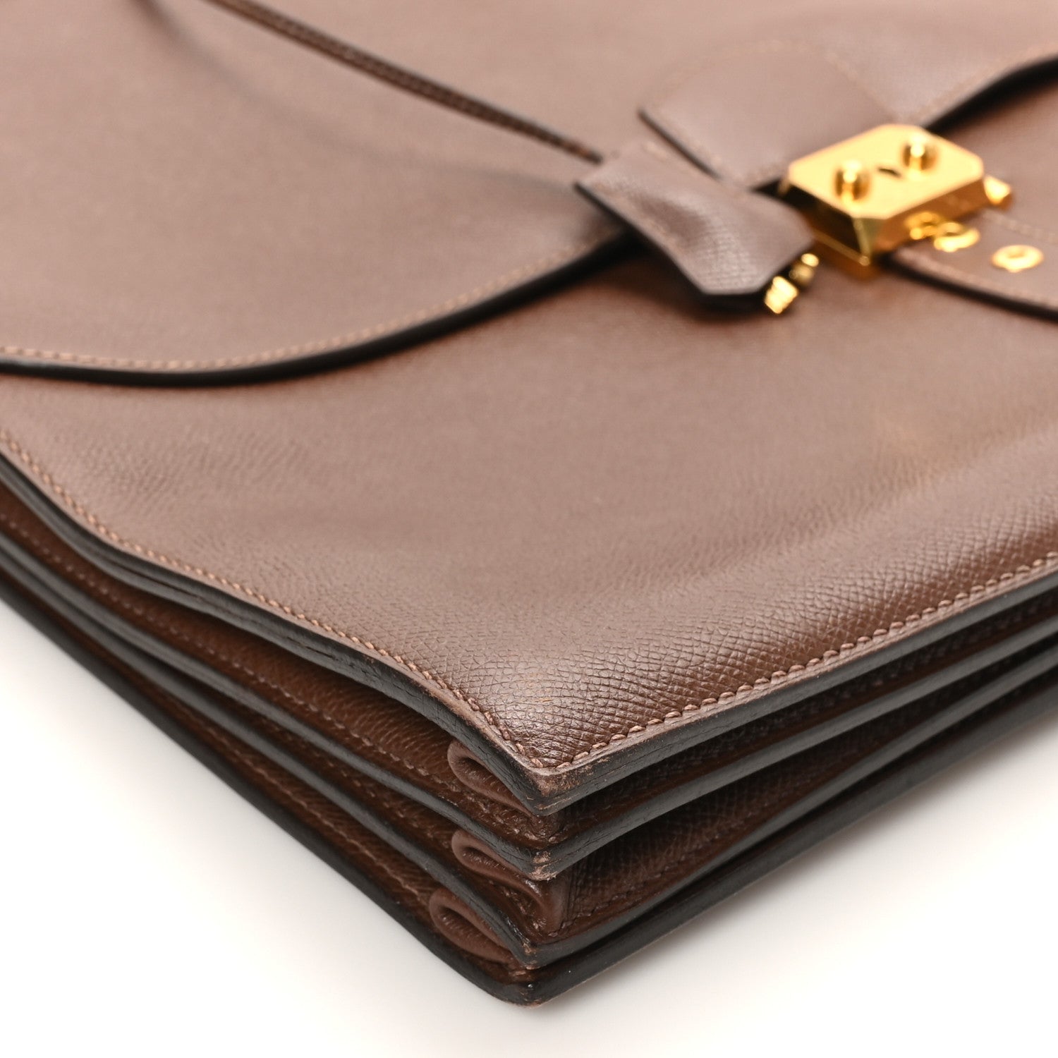 Hermes Courchevel Sac A Depeches 41 Briefcase Noisette 9 of 12