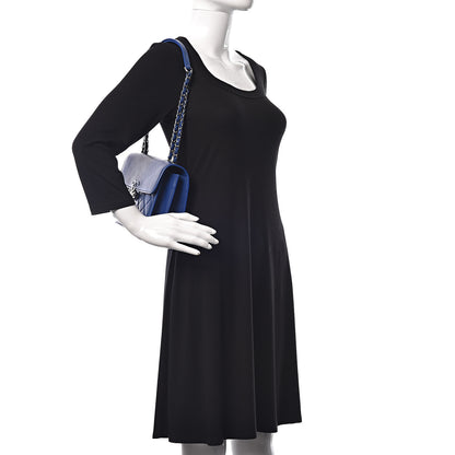 Chanel Grained Calfskin Quilted Large CC Box Flap Blue 2 of 7