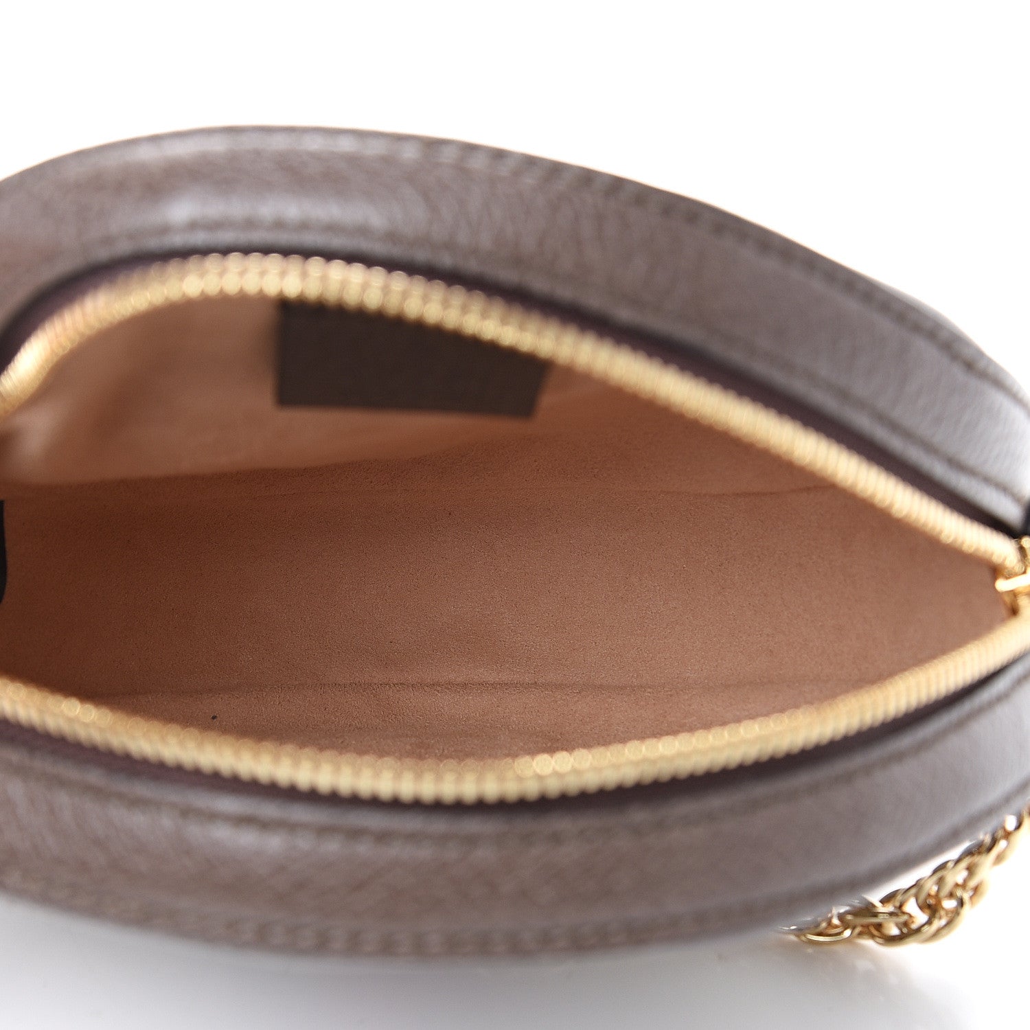 Gucci GG Supreme Monogram Web Mini Ophidia Round Shoulder Bag Brown 4 of 9