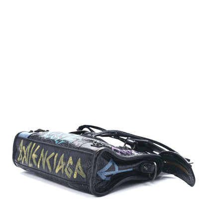 Balenciaga Agneau Graffiti Classic Hardware Nano City Black Multicolor 10 of 12