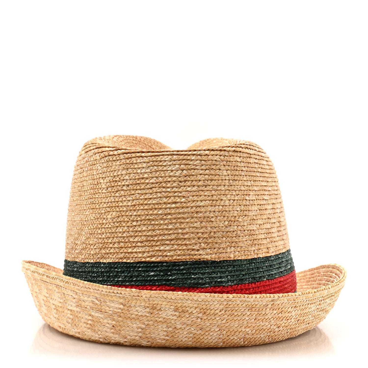 Gucci Abaca Straw Web Fedora Hat XL 5 of 10