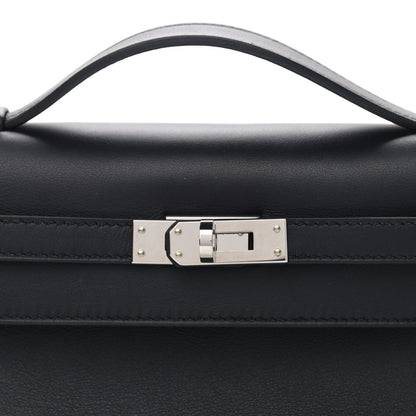 Hermes Swift Kelly Pochette Clutch Black 8 of 11