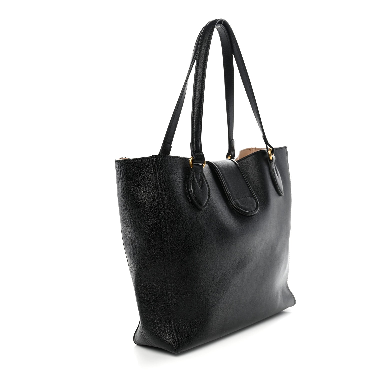Gucci New Sakai Calfskin Lux Small Dahlia Tote Black 4 of 10